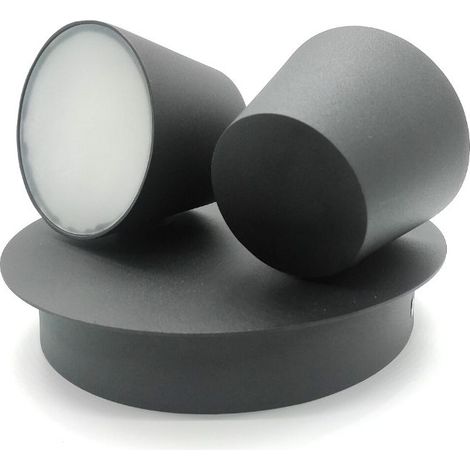 APLIQUE DOBLE LED DECO DIRECCION AJUSTABLE 2x6W 2700K 100º 100-240V NEGRO
