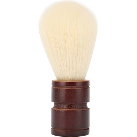 Brosse à barbe homme en nylon doux, manche en bois, outil professionnel de rasage et entretien de la barbe (1/5)