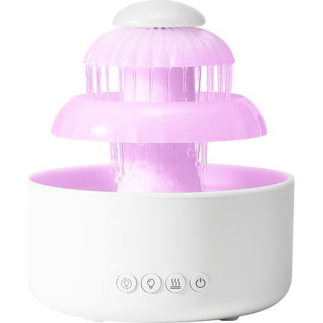 Ätherisches Öl Diffusor, Luftbefeuchter mit Tropfsystem, Wasserdiffusor mit 7-Farben-Beleuchtung, Wassertropfen-Diffusor (1/5)