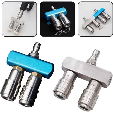Buse de pulvérisation haute pression, multifonction non autobloquante pour machines de nettoyage, adaptateur pour perche à double buse, accessoire pour stations de lavage auto (1/3)