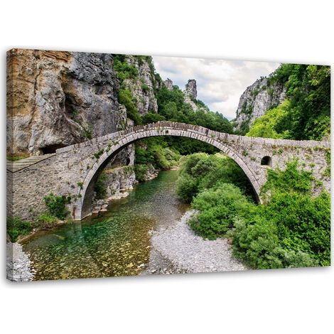 Tableau sur toile Vieux pont de pierre 60x40 (1/5)