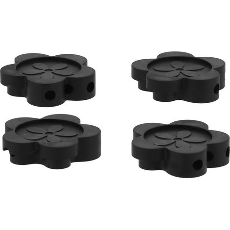Lot de 4 patins antidérapants en caoutchouc en forme de pétale pour pieds de meubles, rehausseurs et protections de sol (1/5)