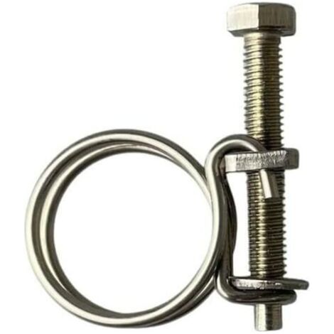 Lot de 4 colliers de serrage à double fil en acier inoxydable de 13 à 16 mm pour tuyau d'étang (1/4)