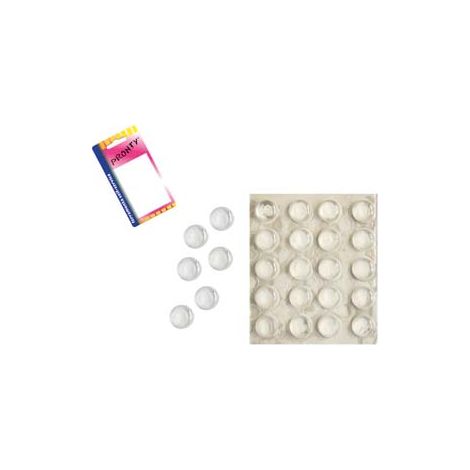 PARACOLPI MORBIDI TRASPARENTI A GOCCIA ADESIVI IN BLISTER- - ø mm.10x3h. in bl. 20 pz. - 12 pezzi
