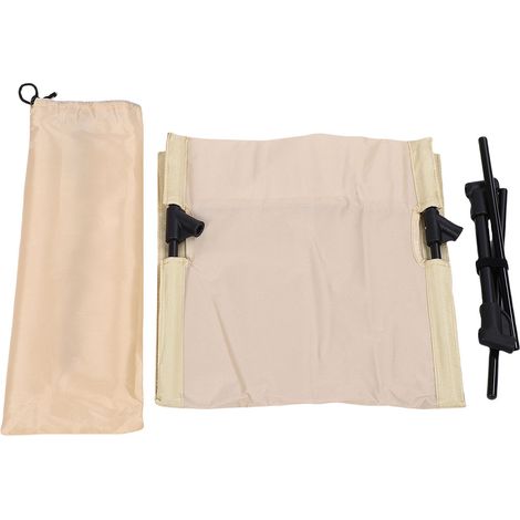 Klappbare Poolstühle, 2er-Set, tragbar, für den Außenbereich: Pool, Camping, Picknick, Rasen, Strand, mit Lendenwirbelstütze, beige (1/3)