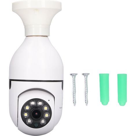 Caméra de surveillance 3MP sans fil WIFI extérieure, forme d'ampoule E27, contrôle à distance, IP67, petit moniteur de sécurité pour jardin. (1/5)
