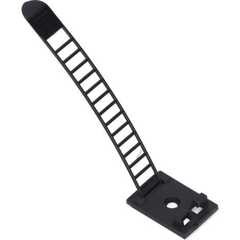 CL-3 Attache-câbles adhésive réglable, support de faisceau de câbles, clip de gestion des câbles, noir (1/5)