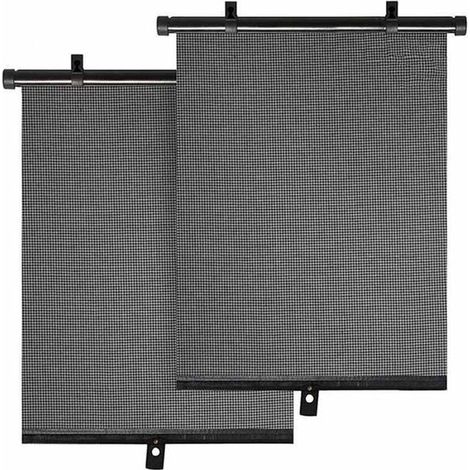 Tendine parasole con ventose per auto, set universale di 2 per il lunotto posteriore, per neonati, bambini, animali domestici e adulti, nere, 40 x (1/5)