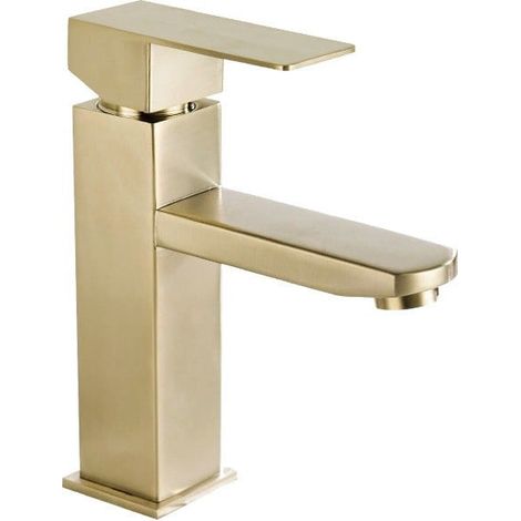 Mexen Emma grifo de lavabo, dorado cepillado - 71900-50 (1/2)
