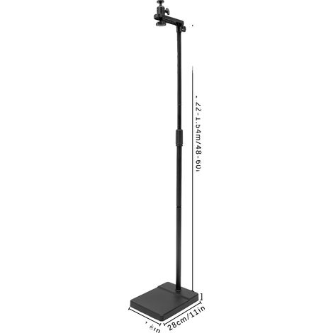 Soporte para proyector, altura regulable, rotación de 360° (panorámica e inclinación), color negro. (1/2)