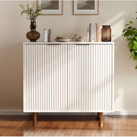 Buffet d'Entrée en Bois à Cannelures (1/5)