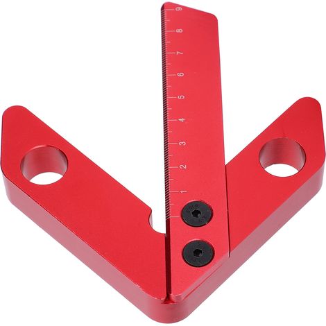 Traceur de centre 45/90 degrés, jauge de ligne en alliage d'aluminium, outil de mesure pour menuiserie et travail du bois (1/5)