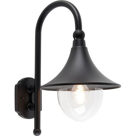 QAZQA Appliques daphne - Classico - Alluminio,Plastico - Nero - Tondo E27 Max. 1 x 7 Watt