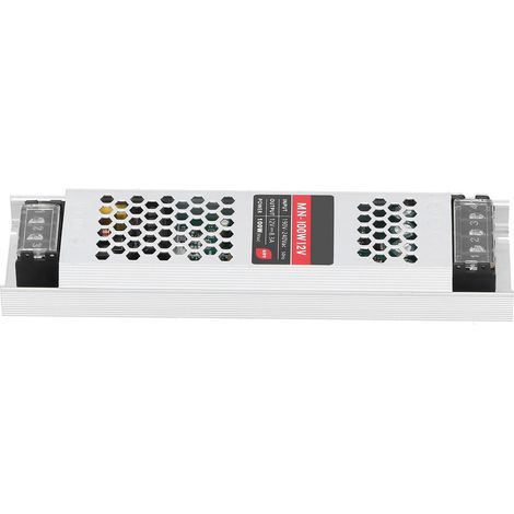 Alimentation LED ultra-mince pour bande longue, transformateur étanche à découpage 100 W CTG (DC12V)