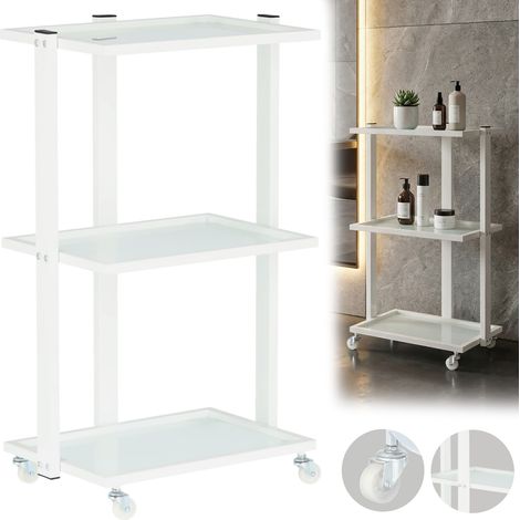 Carrello Calis L, tavolo da parrucchiere, tavolo cosmetico per salone su ruote (1/5)