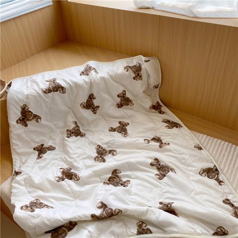 Couverture rafraîchissante Bear, couverture d'été fine, couverture de sieste pour dortoir étudiant, 150 x 200 mm (1/5)