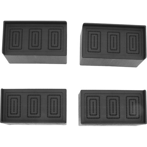 Rehausseurs de meubles rectangulaires en forme de L, empilables en caoutchouc, pour canapé, table, fauteuil ou lit. (1/5)