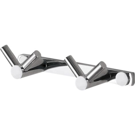 Crochet double pour salle de bain, chrome (DVOJHACEKVCR)