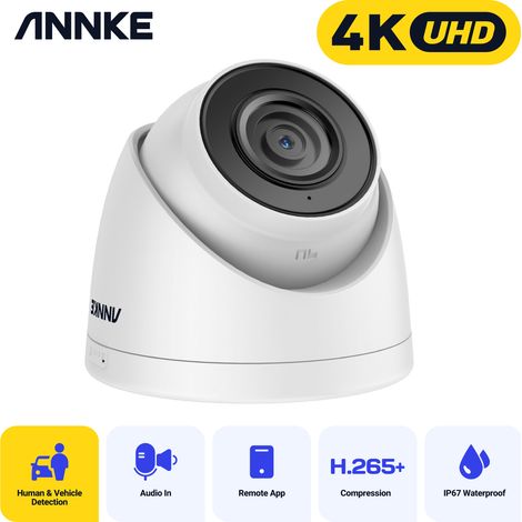 ANNKE 4K Ultra HD 8MP POE Camera Security Network Outdoor Indoor Weatherproof Dome EXIR Night Vision Email Alert CCTV Camera 4.4MM (1/5)