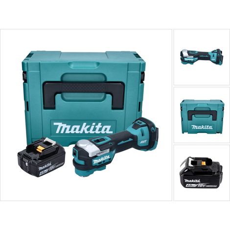 Makita DTM 52 M1J Akku Multifunktionswerkzeug 18 V Starlock Max Brushless + 1x Akku 4,0 Ah + Makpac - ohne Ladegerät
