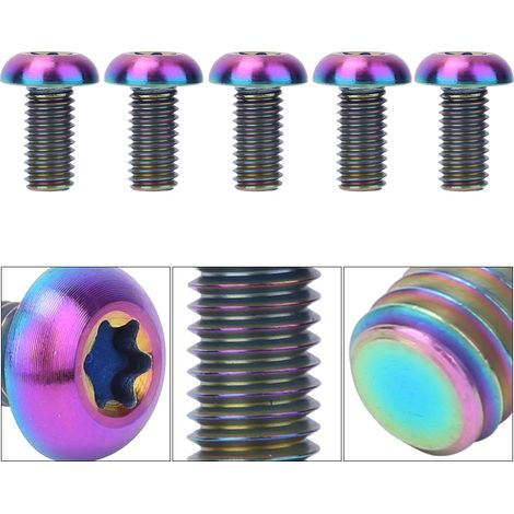 5 pièces Boulons M512 pour fixation porte-bidon vélo et vis M510 pour étrier de frein à disque en alliage titane (multicolore)