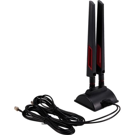 2,4 GHz/5 GHz magnetische WLAN-Antenne für Router und drahtlose Netzwerkkarten, Dualband, SMA-Anschluss. (1/5)