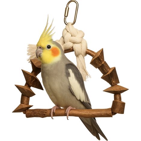 Natural Wooden Joy - Columpio para loros pequeños y medianos (1/5)