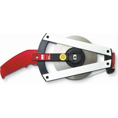 BMI Weißlackiertes Bandmaß, gedruckte Teilung, Breite 13 mm, Länge 50 m, robust (1/5)