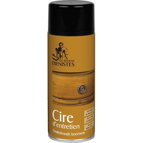 Cire d'entretien à la térébenthine et cire d'abeille 400ml – Nourrit et protège meubles vernis – Application facile par pulvérisation – Les Anciens Ebenistes (1/2)