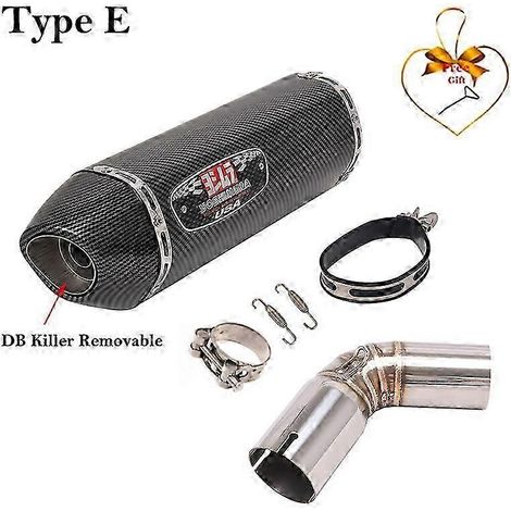 Silencieux d'échappement pour moto, tuyau d'enlacement moyen, fibre de carbone, Db Killer, pour Suzuki V-strom1050 Dl1050 1050 Yoshimura (type E) (1/5)