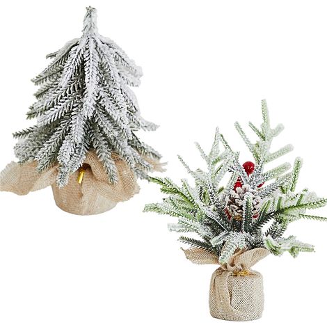 GARRYFIZH Sapin de Noël de bureau, petit sapin décoratif réaliste, idéal pour décorer votre maison pendant les fêtes. (1/5)