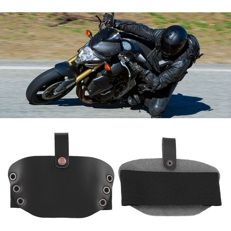 Protection de sélecteur de vitesse pour chaussures et bottes de moto en matériau PU de haute qualité (noir) (1/5)