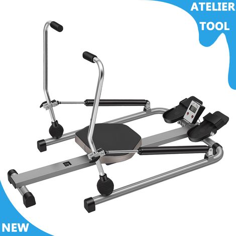 ATELIER Dispositif d'entraînement de l'entraîneur abdominal de la machine à rames d'écran LCD pliable (1/5)