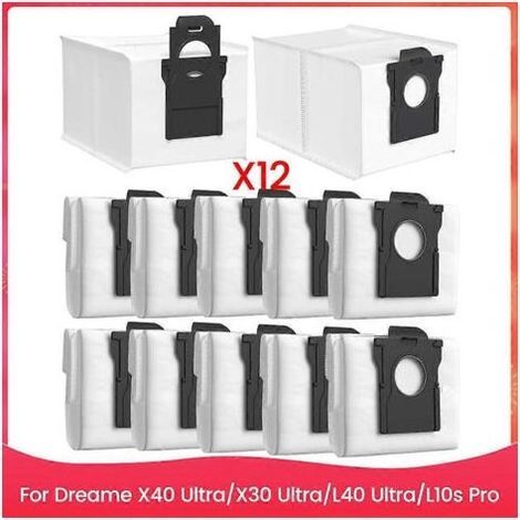 Sacs à poussière de rechange pour aspirateurs robots Dreame X40 Ultra/X30 Ultra/L40 Ultra/L10s Pro Ultra/L10s Ultra Gen2 (1/5)
