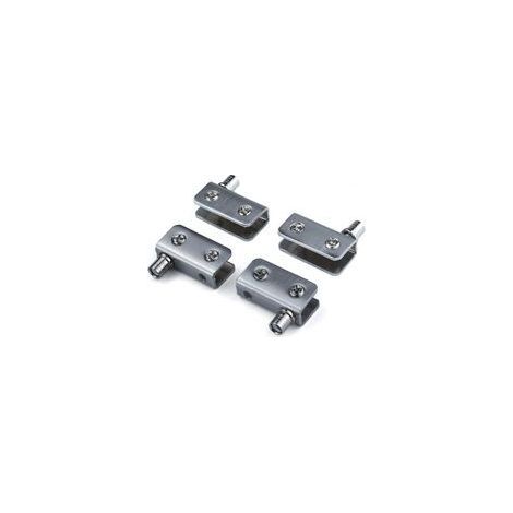 4er-Pack Glastürscharniere, 90°-Drehgelenk, bohrfreie Montage, Edelstahl, passend für 5–8 mm Glas (1/5)