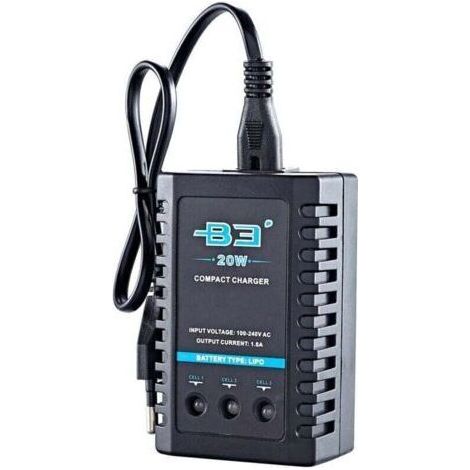 Chargeur équilibreur RC 20W 1.6A pour batteries LiPo/LiFe 2S/3S - Accessoire pour radiocommandes - Prise US incluse (1/4)
