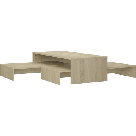 Maison Exclusive - Mesa centro apilable contrachapada roble Sonom (1/5)