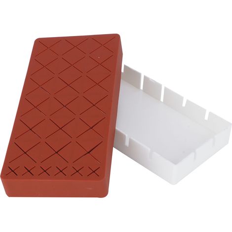 Einfacher Lippenstift-Organizer aus Silikon, Schreibtisch-Organizer für Lipgloss und Augenbrauenstifte, online beliebt, bietet Platz für 18 Lippenstifte (Rottöne). (1/5)