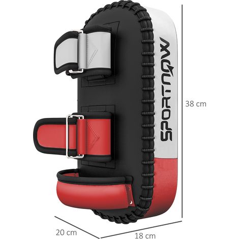 Pao de boxeo Muay Thai 8 cm de cuero sintético negro multicolor DESVIAE