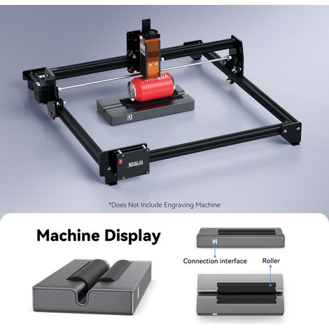 Ortviai Module de rotation 360° pour graveuse laser – Diamètre max. 390 mm, compatible WAINLUX L3/L6/JL3/JL4/JL7/Z2/Z3/Z4