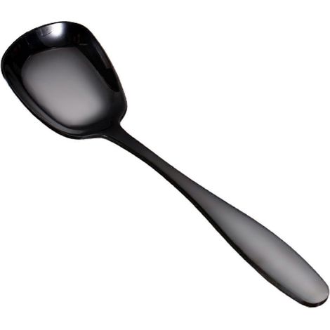 Cuillère de service en acier inoxydable résistant à la rouille, compatible lave-vaisselle, grande cuillère de service pour buffet et restaurant DJSBlack (1/5)