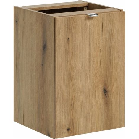 Mobile da bagno VANO - Cesto per la biancheria - Rovere - L40 × P39 × H57 cm - Da appendere