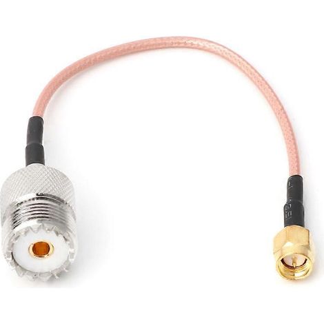RG316-Kabel-Jumper-Pigtail UHF SO239 Buchse PL259 auf SMA Stecker Crimp-Adapter (1/5)