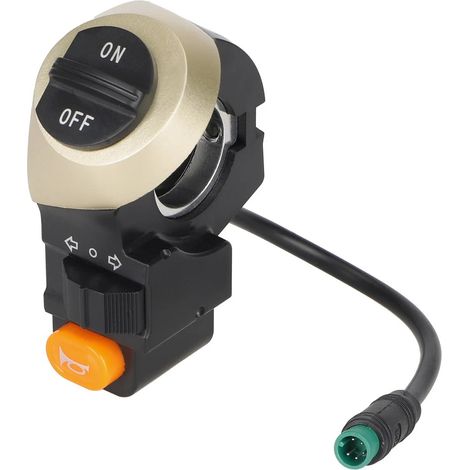 Interrupteur étanche à 5 broches et trois fonctions avec klaxon et clignotants gauche/droite, compatible avec le scooter électrique Kugoo M4