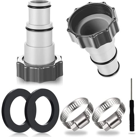 2PCS Adaptateur Piscine, Adaptateur Pompe, Raccord Tuyau Piscine Ø 32 et 38 mm (1/5)