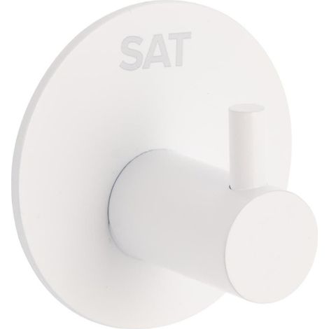 Swiss Aqua Technologies Gancho de pared adhesivo de acero inoxidable, blanco mate (HACEKNALEP1KB)