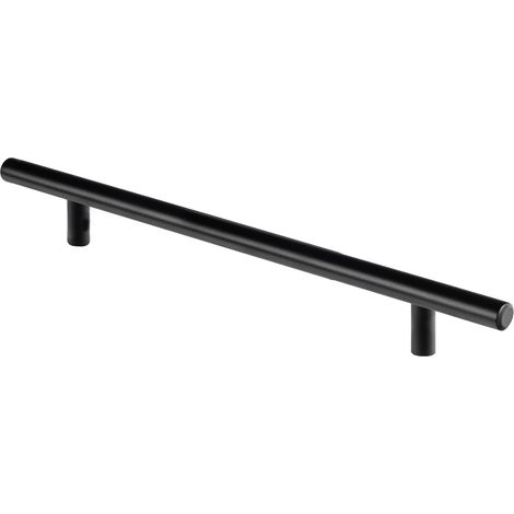 Poignée pour Meuble  Style contemporain  Fabriqué en acier inoxydable  Finition noire mate  Distance entre pointes : 160 mm  Dimensions 220632mm  Fixation vissée  Comprend des vis M4  1 unité - talla