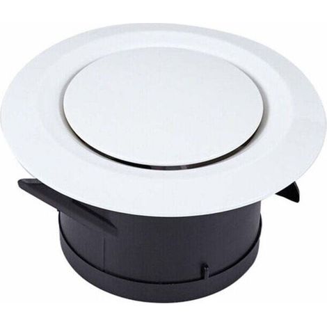 Bouche d’aspiration et de soufflage Ø100 mm – Grille plastique ronde orientable avec 3 pattes articulées – Pour ventilation mécanique