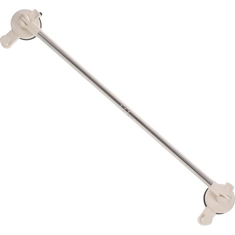 Porte-serviettes extensible avec ventouse en acier inoxydable et base rotative, support (1/5)