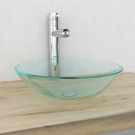 Lavabo Verre trempé 42 cm Transparent (1/4)